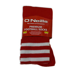 Red / White Sports Socks