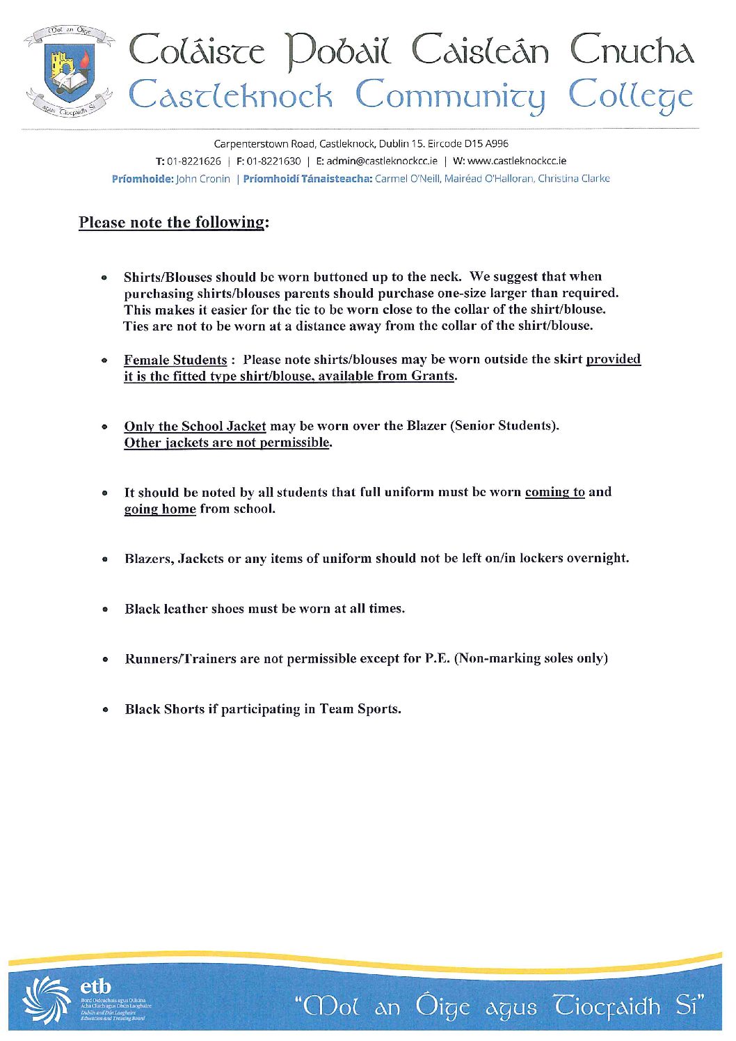 Uniform Regulation CCC
