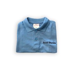 Scoil Bhride Crested Blue Polo